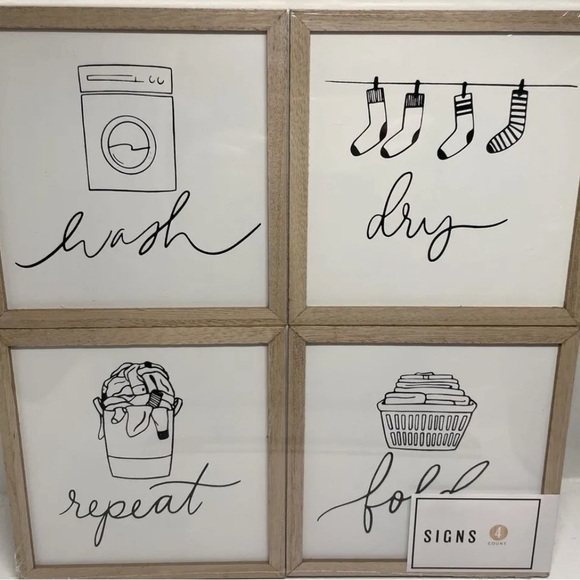 Target Other - Target Brand Set of 4 Laundry Signs​